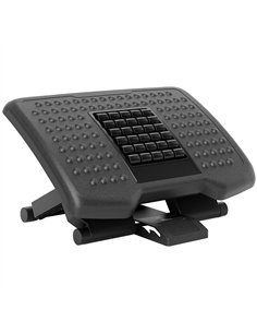 HOMCOM Adjustable Massage Footrest with Rollers - Black...