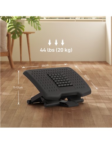 HOMCOM Adjustable Massage Footrest...
