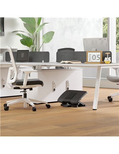 HOMCOM Adjustable Massage Footrest...