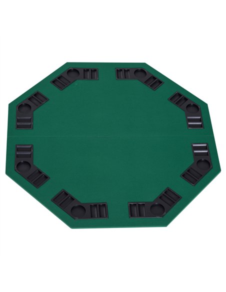 HOMCOM 48" Foldable Poker Table Top 8 Players Green B8-0001 - pic 133220 | FastDaddyshop