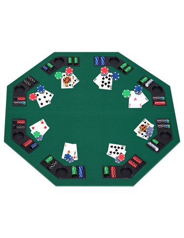 HOMCOM 48" Foldable Poker Table Top 8...