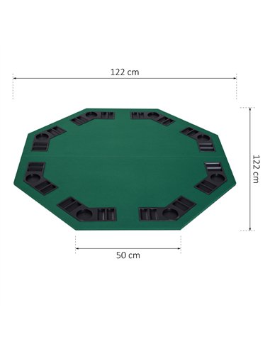 HOMCOM 48" Foldable Poker Table Top 8...