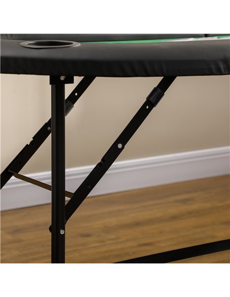 HOMCOM 8 Player Folding Poker Table, Green and Black, B8-0002 - pic 133236 | FastDaddyshop