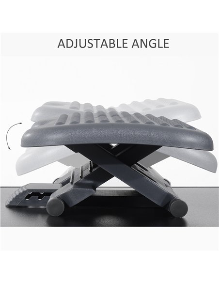 HOMCOM Ergonomic Footrest with Adjustable Height & Angle 922-002 Charcoal Grey - pic 133261 | FastDaddyshop
