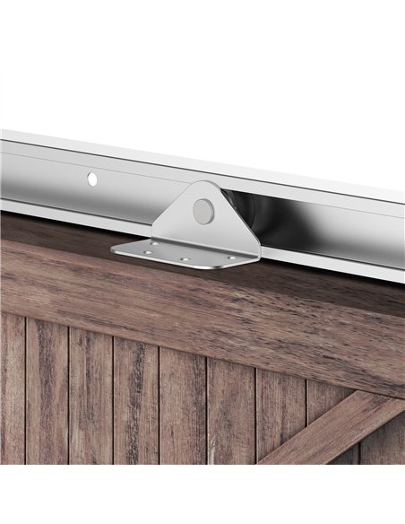 HOMCOM 6FT Sliding Barn Door Track Kit Silver B81-001 - pic 133271 | FastDaddyshop