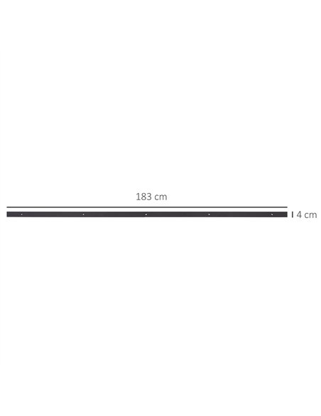 HOMCOM 6ft Sliding Barn Door Track Kit Deep Coffee B81-003 - pic 133276 | FastDaddyshop