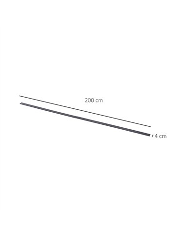 HOMCOM 6.6FT Antique Style Sliding...