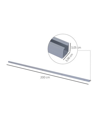 HOMCOM 6.5FT Sliding Barn Door Track...