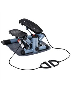 HOMCOM Mini Stepper with Resistance Bands and Mat...