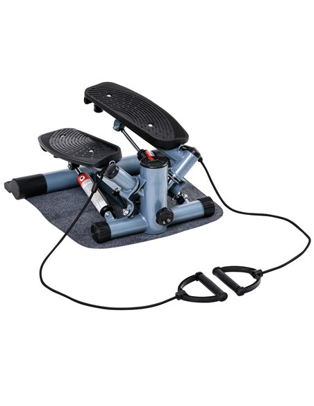 HOMCOM Mini Stepper with Resistance Bands and Mat Black/Silver B1-0079 - pic 133301 | FastDaddyshop