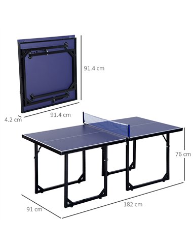 HOMCOM 6ft Folding Mini Table Tennis...