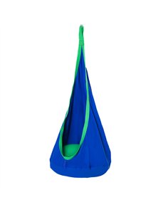 HOMCOM Kids Pod Swing Hammock Seat Nook Tent Blue 344-004
