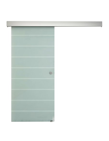 HOMCOM 90cm Sliding Glass Door Kit, Stripe Frosted Glass, B70-046 - pic 133346 | FastDaddyshop