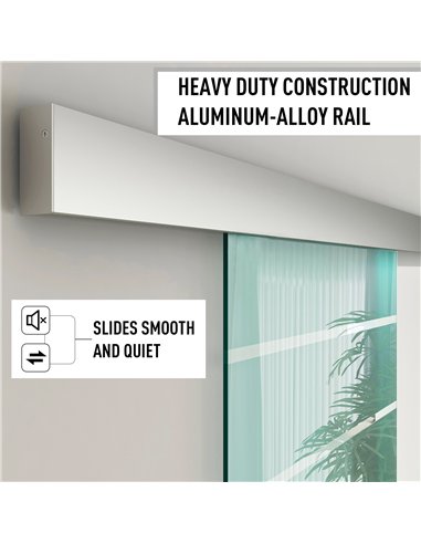HOMCOM 90cm Sliding Glass Door Kit,...