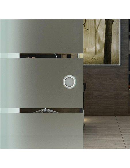HOMCOM 90cm Sliding Glass Door Kit, Stripe Frosted Glass, B70-046 - pic 133354 | FastDaddyshop