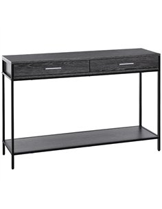 HOMCOM Industrial Console Table with Drawers, Grey -...