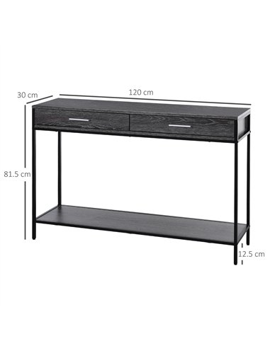 HOMCOM Industrial Console Table with...