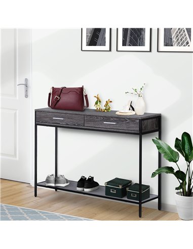 HOMCOM Industrial Console Table with...