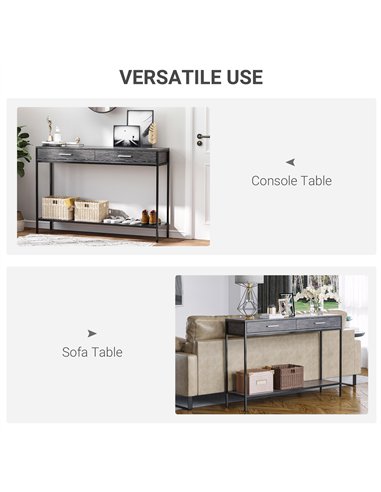 HOMCOM Industrial Console Table with...