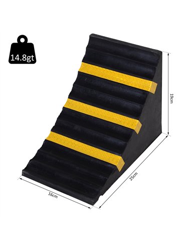 HOMCOM Heavy Duty Rubber Wheel Chocks...
