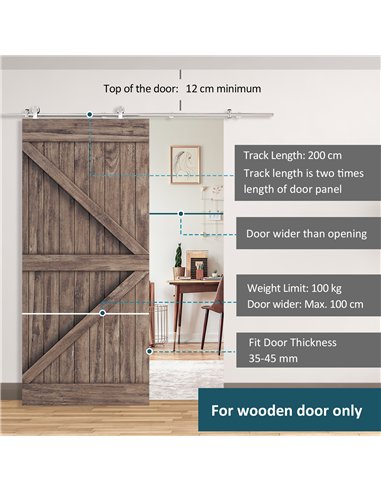 HOMCOM Stainless Steel Sliding Door...