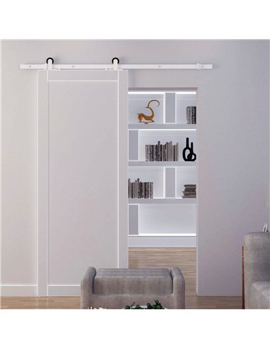 HOMCOM 6FT Rustic Sliding Barn Door...
