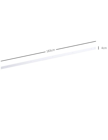 HOMCOM 6FT Rustic Sliding Barn Door Hardware Kit - White B81-002WT - pic 133384 | FastDaddyshop