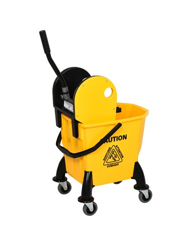 HOMCOM 26L Easy-Move Mop Bucket with...