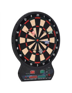 HOMCOM Electronic Hanging Dartboard LED Score Set...