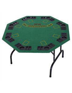 HOMCOM 8 Player Folding Poker Table with Cup Holders...