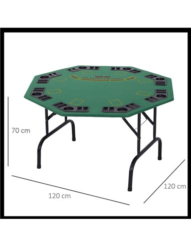 HOMCOM 8 Player Folding Poker Table...