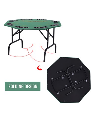 HOMCOM 8 Player Folding Poker Table...