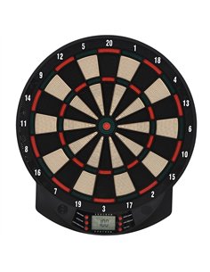 HOMCOM LCD Electronic Dartboard Set 26 Games Black/Deep...