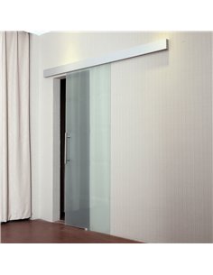 HOMCOM 90cm Frosted Glass Sliding Door Kit E7-0001 2