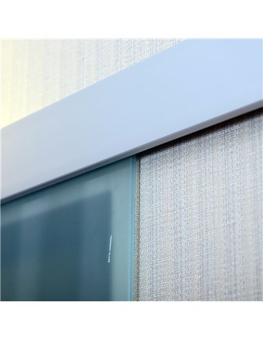 HOMCOM 90cm Frosted Glass Sliding...