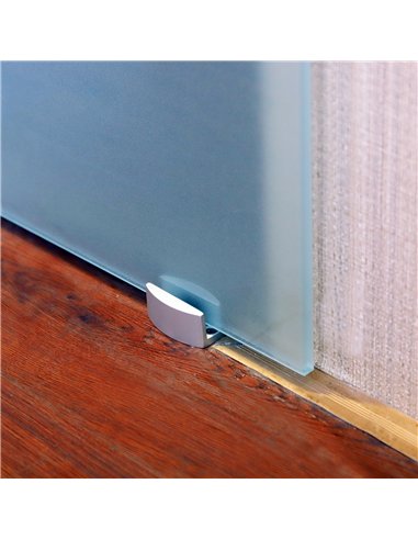 HOMCOM 90cm Frosted Glass Sliding...