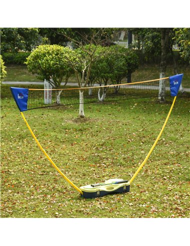 HOMCOM Folding Badminton Net Set with...