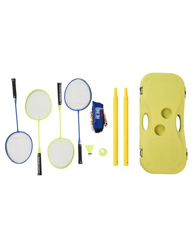 HOMCOM Folding Badminton Net Set with...