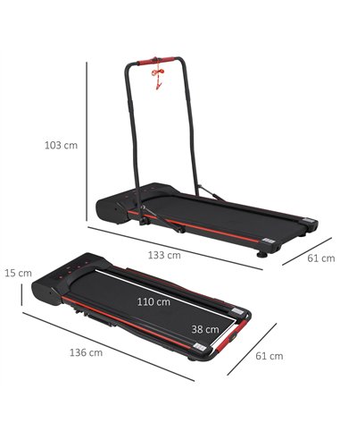 HOMCOM Foldable Walking Treadmill...