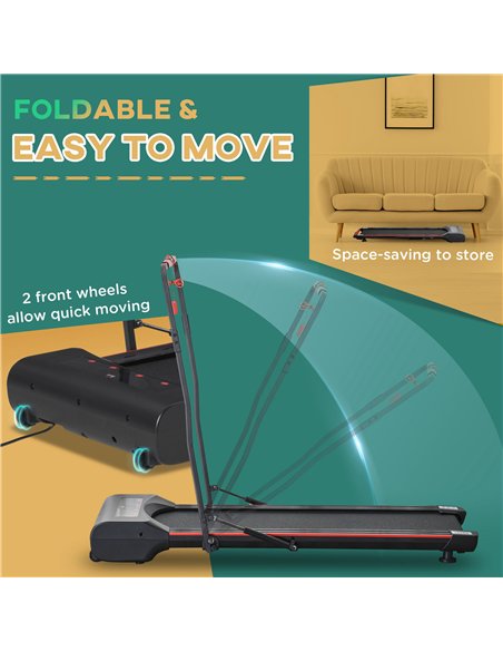 HOMCOM Foldable Walking Treadmill 1-6km/h LED Remote Black A90-224 - pic 133448 | FastDaddyshop