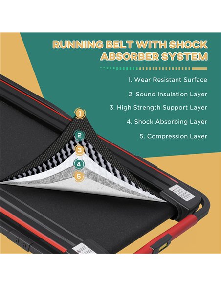 HOMCOM Foldable Walking Treadmill 1-6km/h LED Remote Black A90-224 - pic 133449 | FastDaddyshop