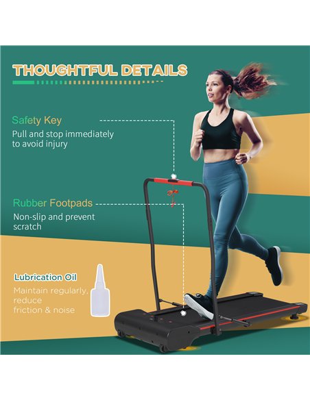 HOMCOM Foldable Walking Treadmill 1-6km/h LED Remote Black A90-224 - pic 133451 | FastDaddyshop