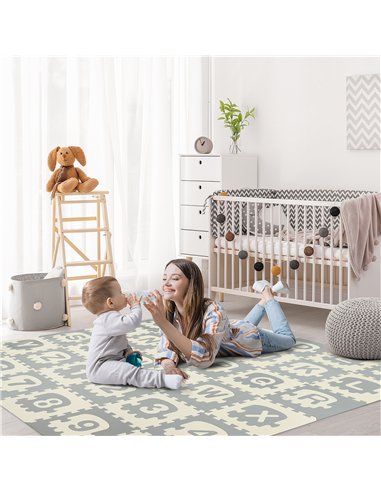 HOMCOM 36Pcs Foldable Baby Foam Play...