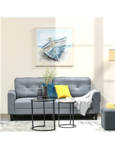 HOMCOM Hand-Painted Canvas Art Blue Boat Beach Decor,... 2
