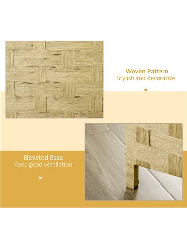 HOMCOM Wave Fibre 4-Panel Folding...