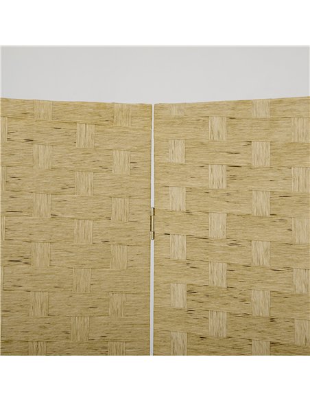 HOMCOM Wave Fibre 4-Panel Folding Room Divider, Brown 830-625V00BN - pic 133488 | FastDaddyshop