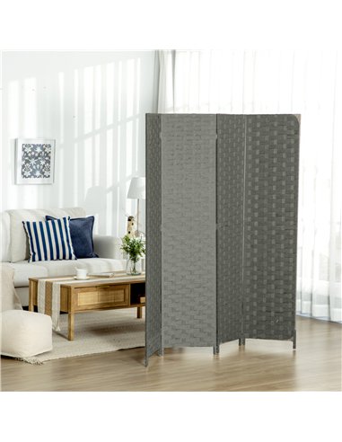 HOMCOM Wave Fibre 4-Panel Folding...