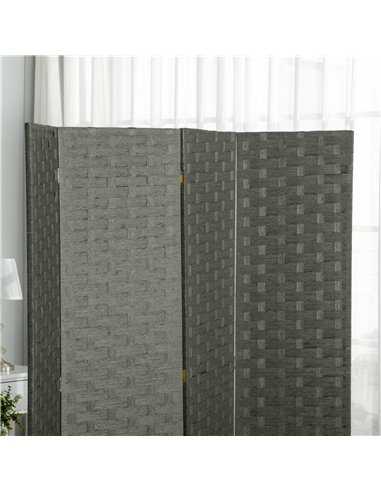 HOMCOM Wave Fibre 4-Panel Folding...