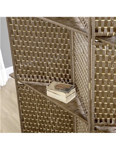 HOMCOM Wave Fibre 4-Panel Room...