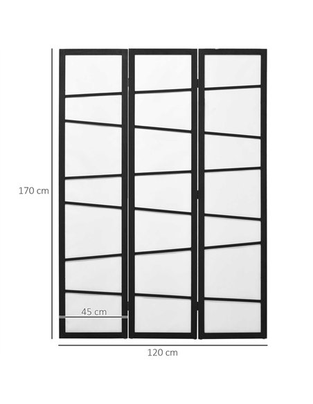 HOMCOM Wooden Folding Privacy Screen, 3 Panel Room Divider, White 830-702V00WT - pic 133510 | FastDaddyshop